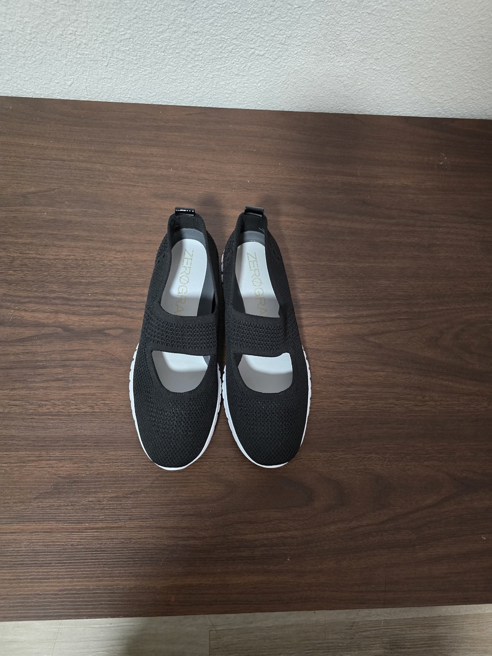 Cole Haan Black and White Sneaker Sole with Yellow Accent Tab